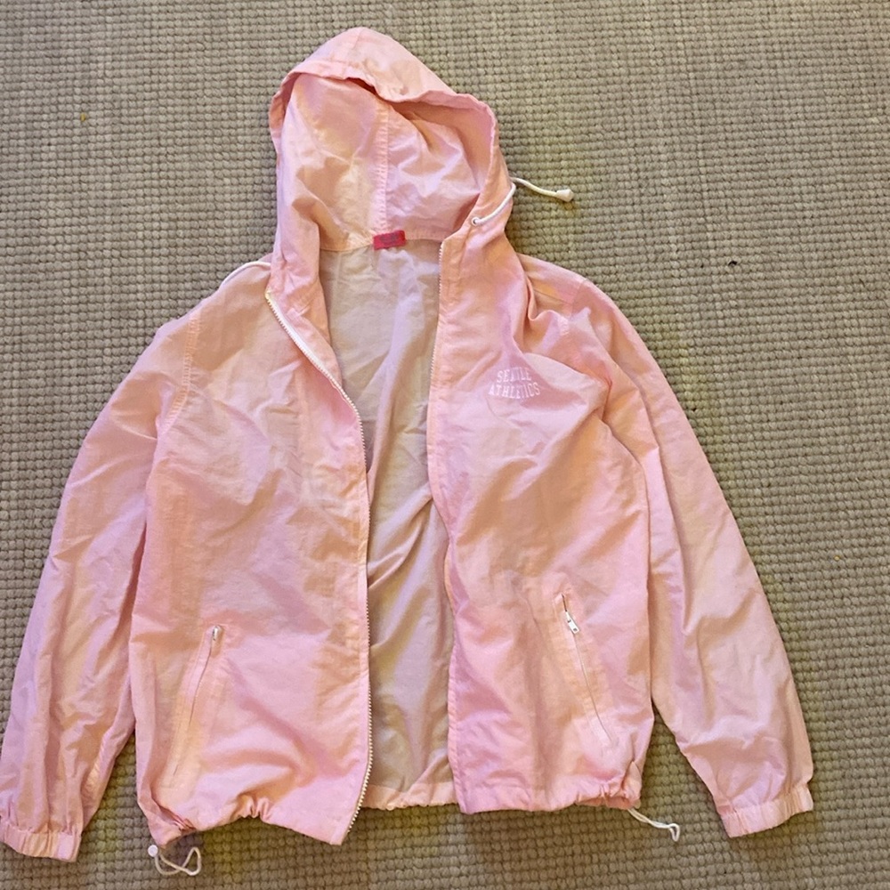pink brandy melville rainjacket/windbreaker